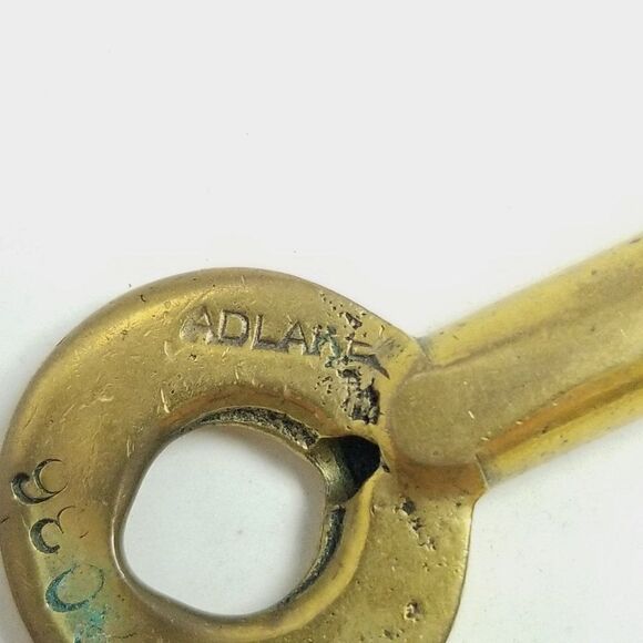 Vintage Adlake Hollow Barrel Brass Switch Key L.V Railroad Lehigh Valley - Picture 5 of 7